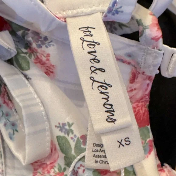 FOR LOVE & LEMONS Floral Tie Bra - Women’s Size X-Small - New With Tags